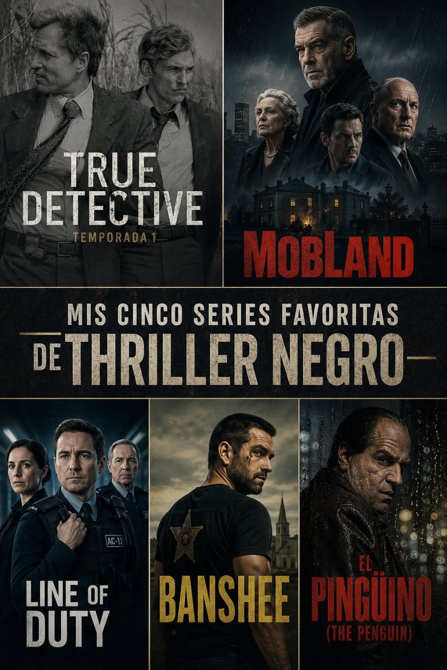 Mis cinco series favoritas de thriller negro: crimen, poder y personajes que siempre pagan un precio